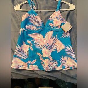 NWT SO brand Tankini Bathing Suit top with Padded Bra